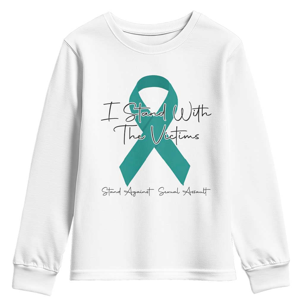 Sexual Assault Prevention Support Youth Sweatshirt I Stand With The Victims