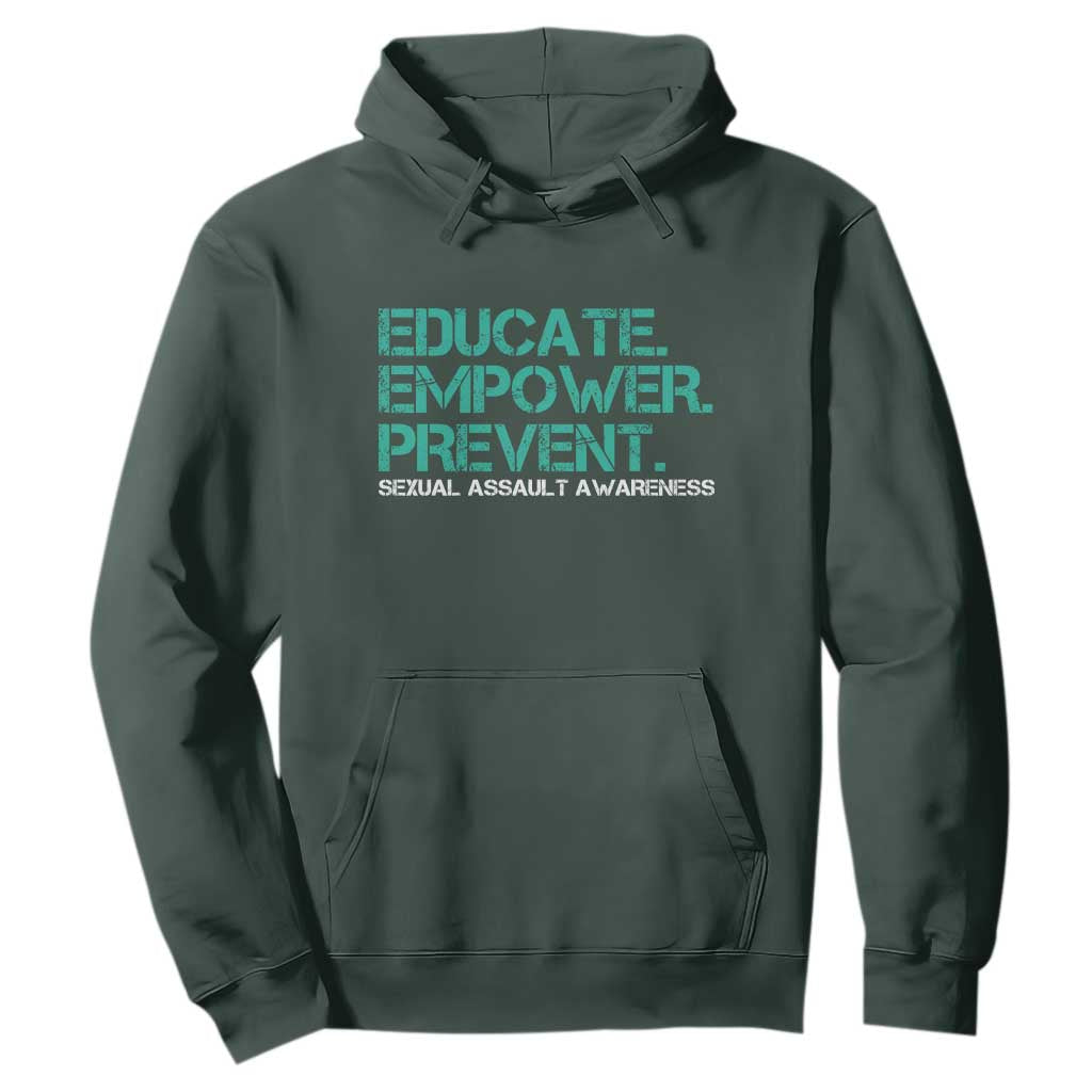 Sexual Assault Prevention Support Hoodie Educate Empower Prevent