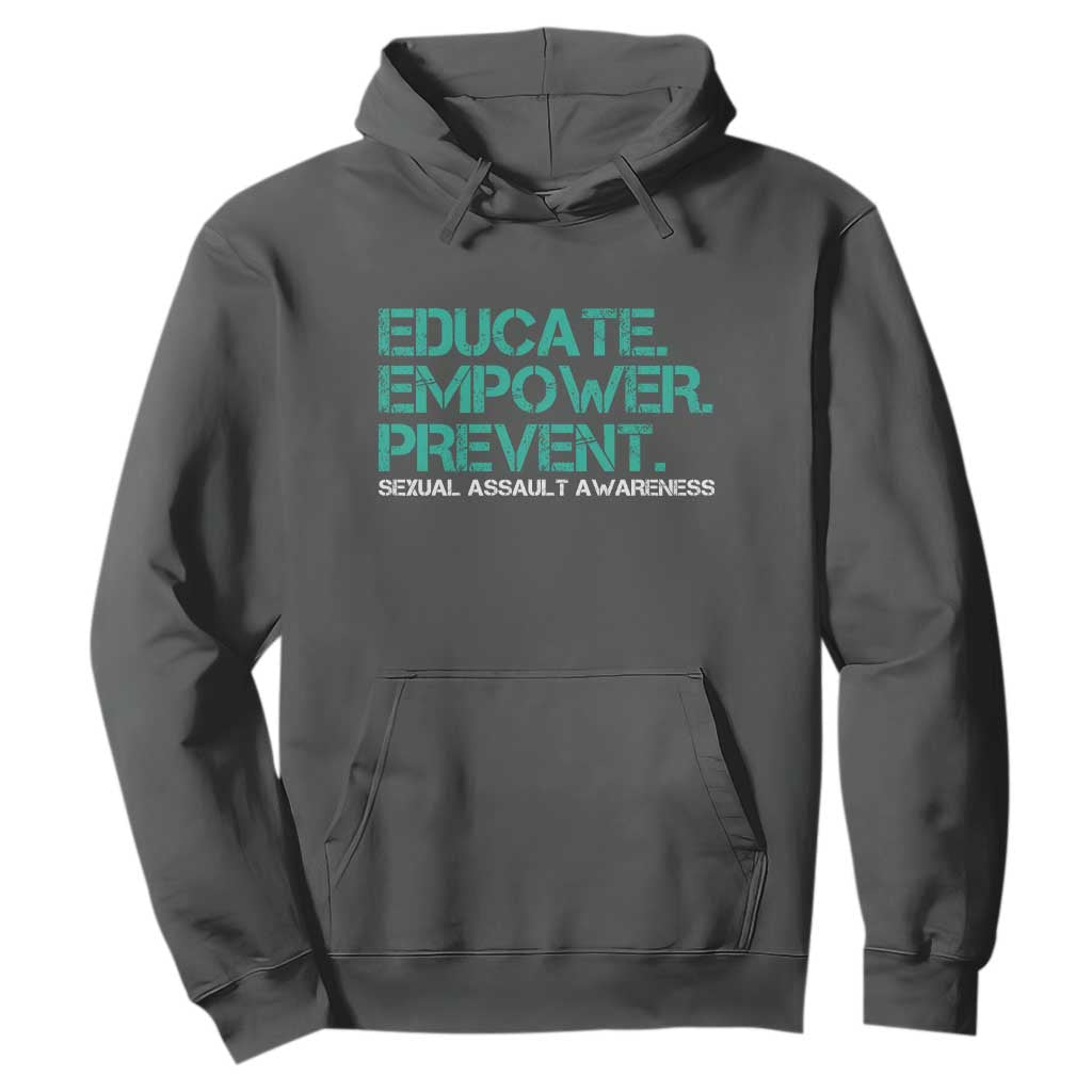 Sexual Assault Prevention Support Hoodie Educate Empower Prevent