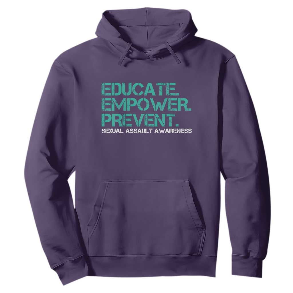 Sexual Assault Prevention Support Hoodie Educate Empower Prevent