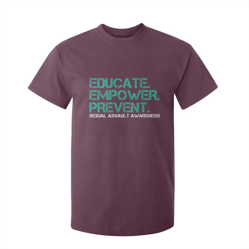 Sexual Assault Prevention Support T Shirt For Kid Educate Empower Prevent