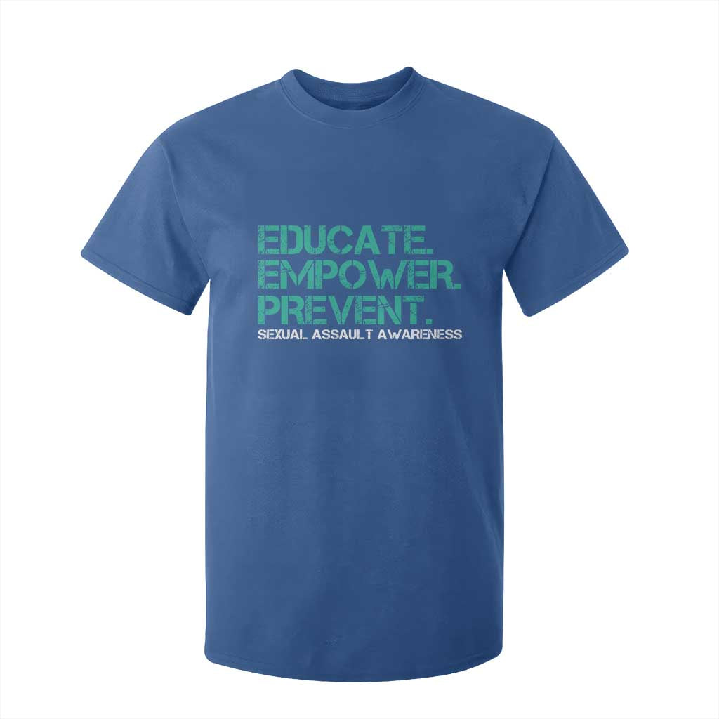 Sexual Assault Prevention Support T Shirt For Kid Educate Empower Prevent