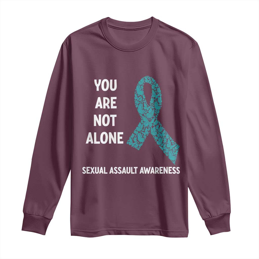 Sexual Assault Prevention Support Long Sleeve Shirt You Are Not Alone