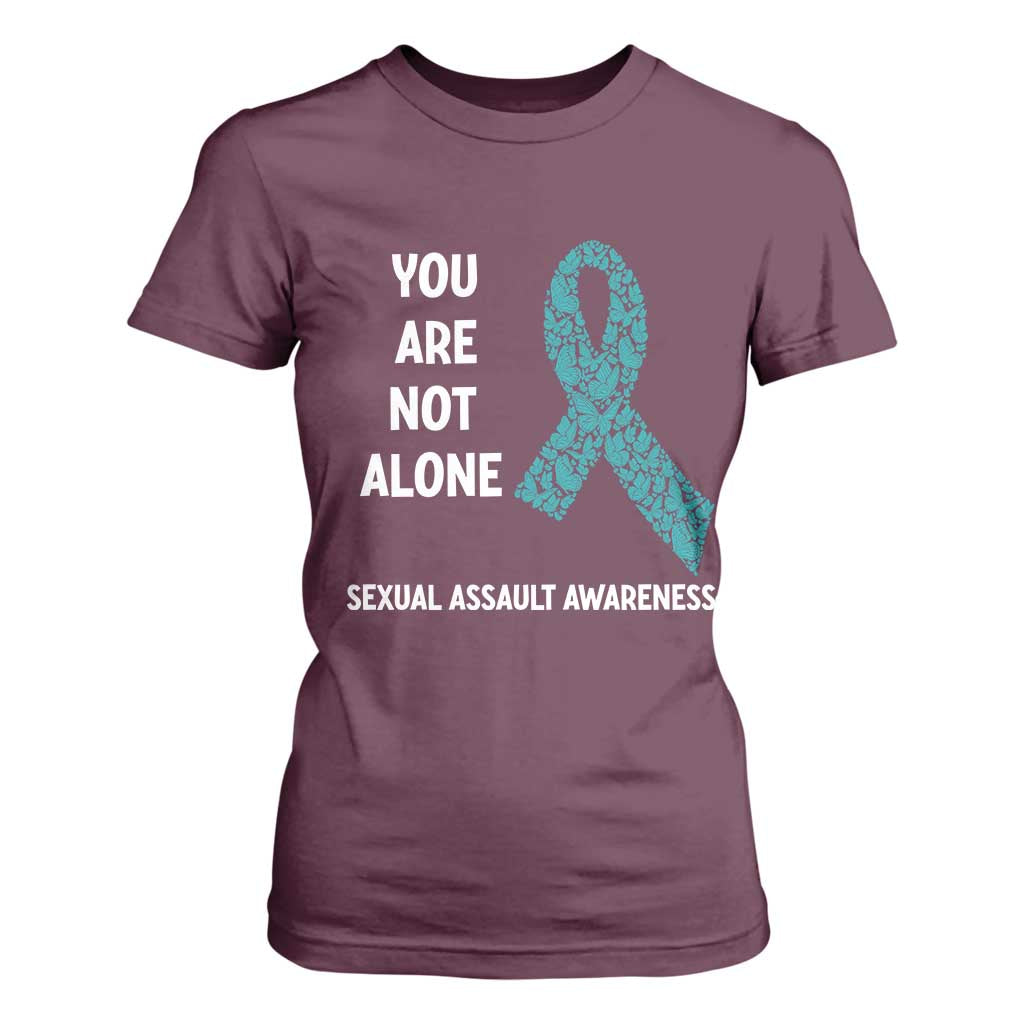 Sexual Assault Prevention Support T Shirt For Women You Are Not Alone