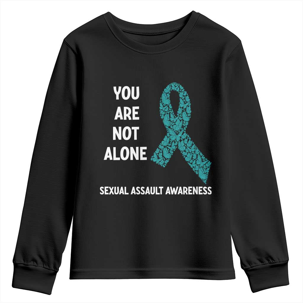 Sexual Assault Prevention Support Youth Sweatshirt You Are Not Alone