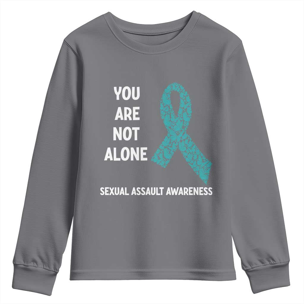 Sexual Assault Prevention Support Youth Sweatshirt You Are Not Alone