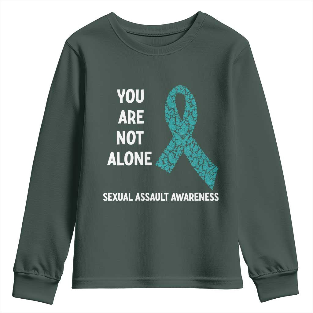 Sexual Assault Prevention Support Youth Sweatshirt You Are Not Alone