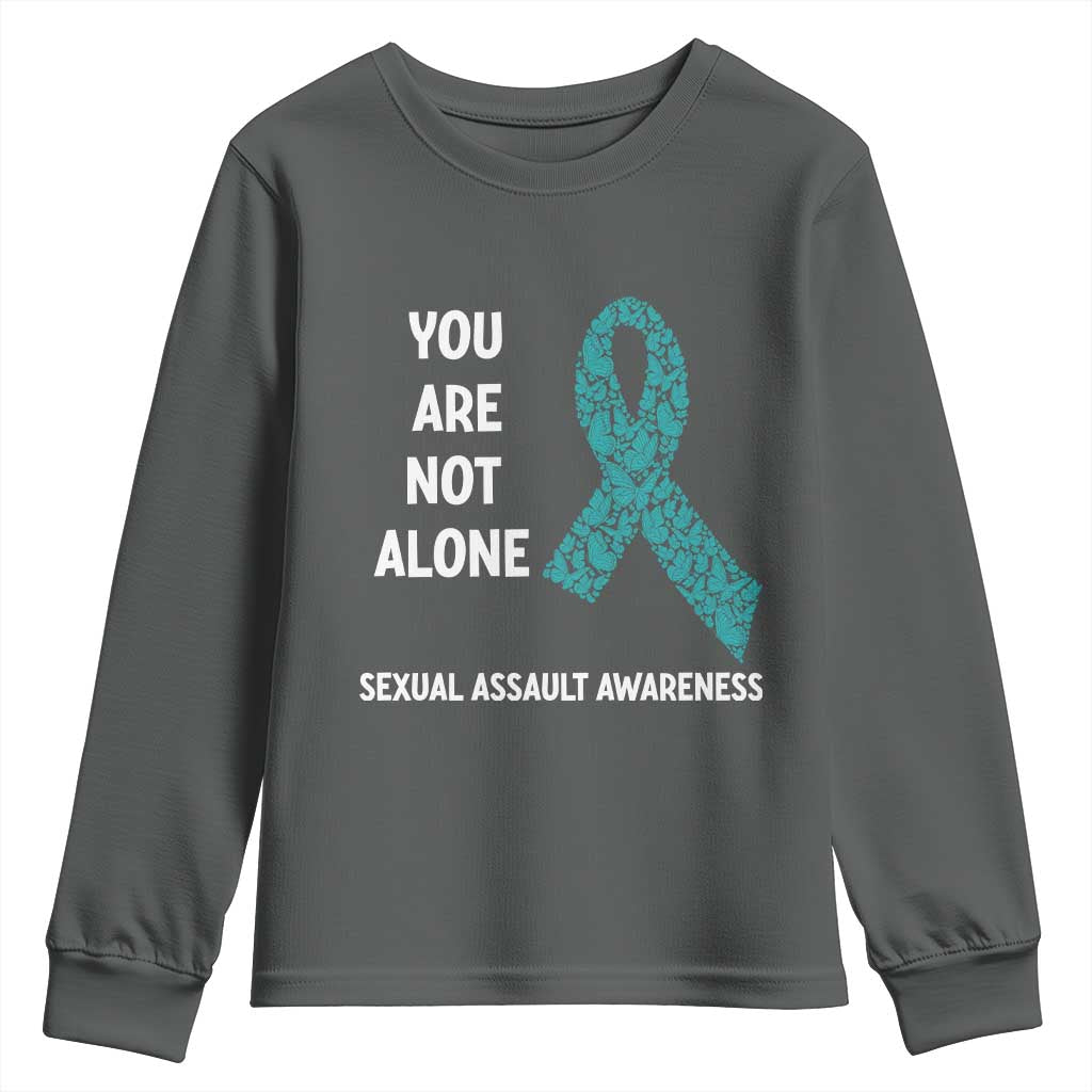 Sexual Assault Prevention Support Youth Sweatshirt You Are Not Alone