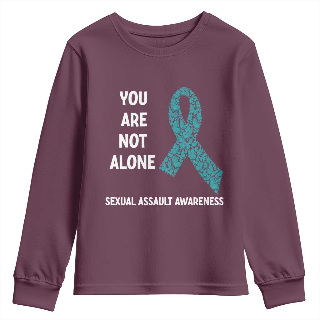 Sexual Assault Prevention Support Youth Sweatshirt You Are Not Alone