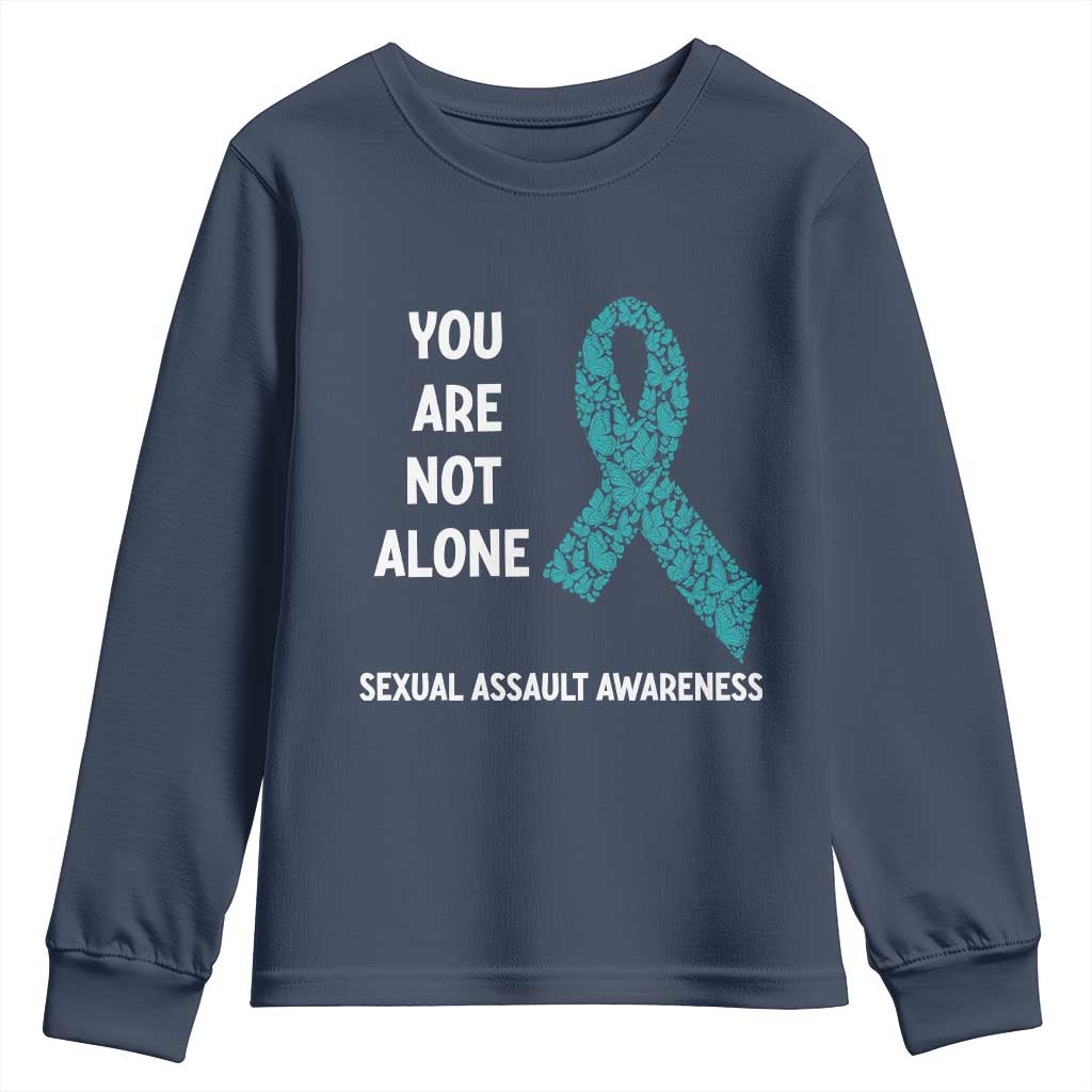 Sexual Assault Prevention Support Youth Sweatshirt You Are Not Alone