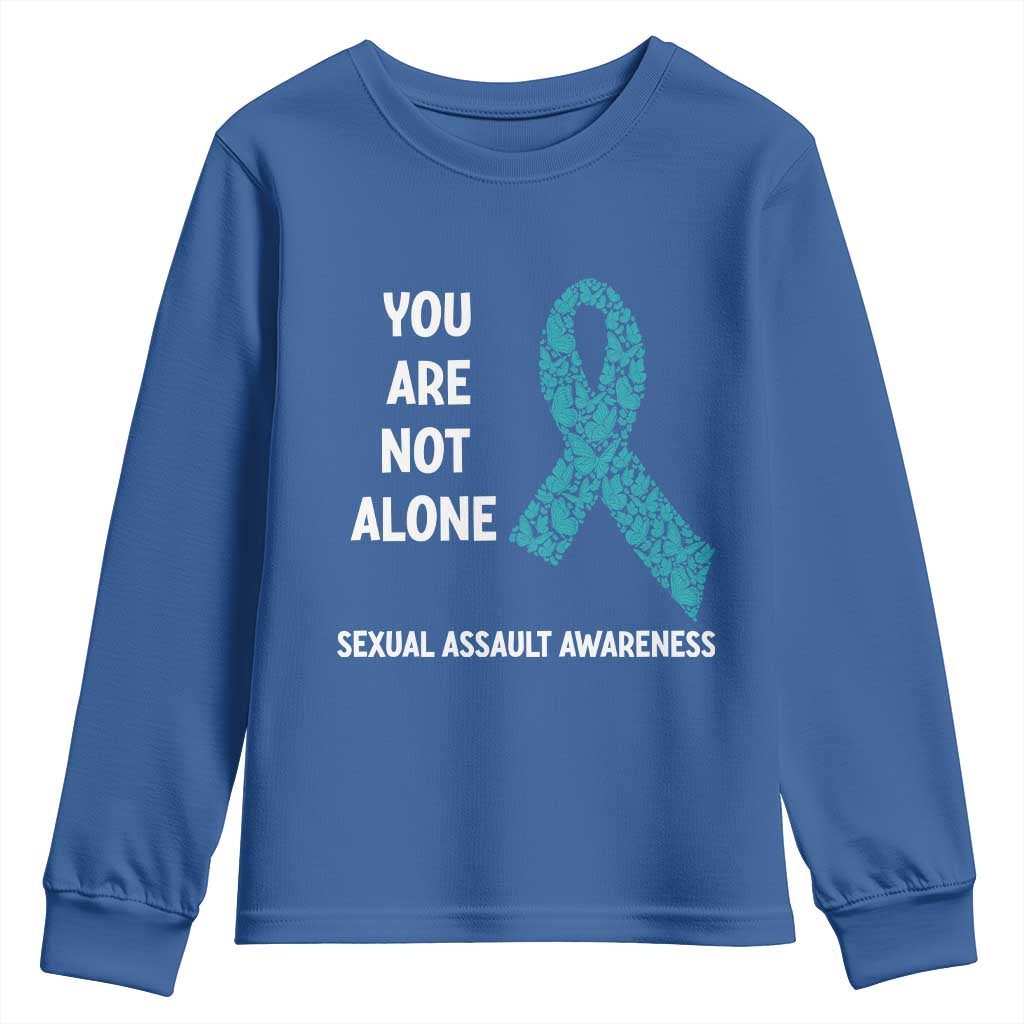Sexual Assault Prevention Support Youth Sweatshirt You Are Not Alone