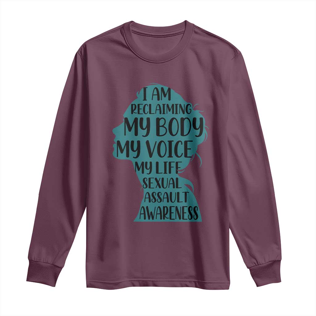 Sexual Assault Prevention Support Long Sleeve Shirt Women Support Survivors