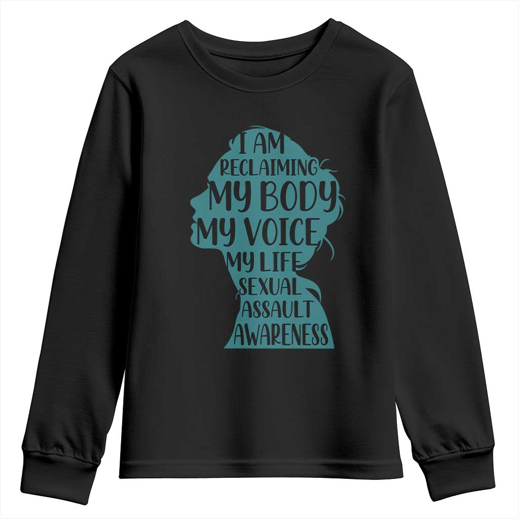 Sexual Assault Prevention Support Youth Sweatshirt Women Support Survivors