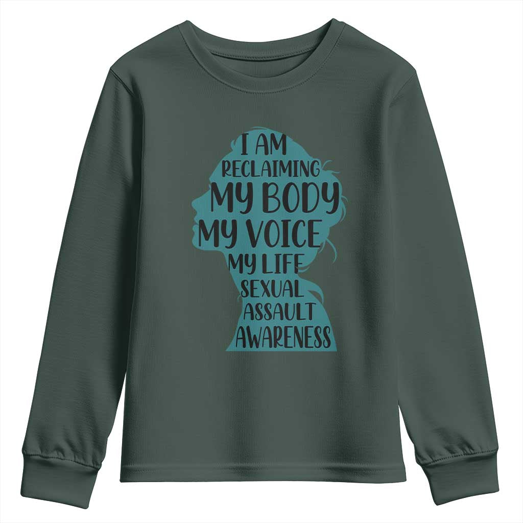 Sexual Assault Prevention Support Youth Sweatshirt Women Support Survivors