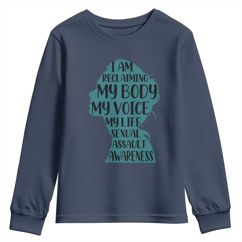 Sexual Assault Prevention Support Youth Sweatshirt Women Support Survivors