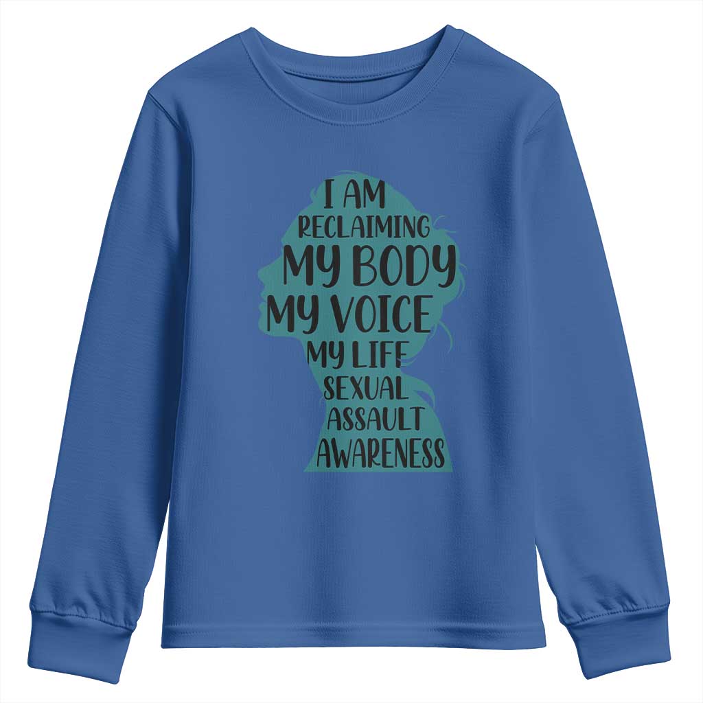 Sexual Assault Prevention Support Youth Sweatshirt Women Support Survivors