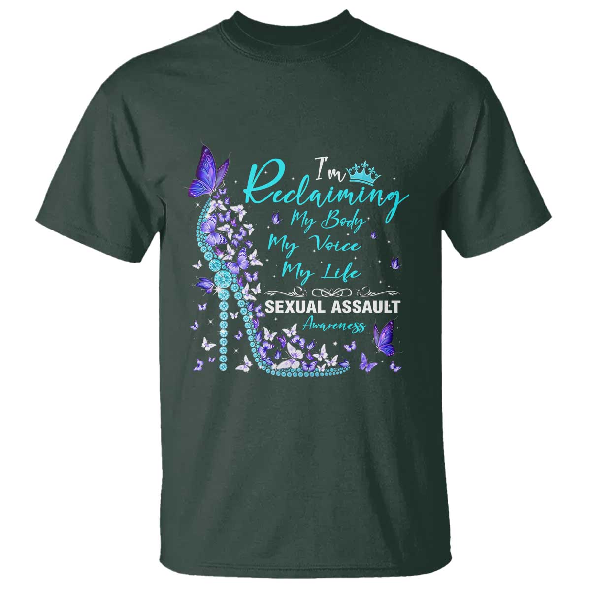 Sexual Assault Prevention Support T Shirt I Am Reclaiming My Body My Voice My Life Womens Rights
