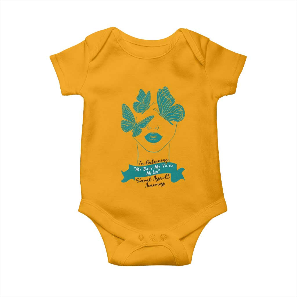 Sexual Assault Prevention Support Baby Onesie I Am Reclaiming My Body My Voice My Life