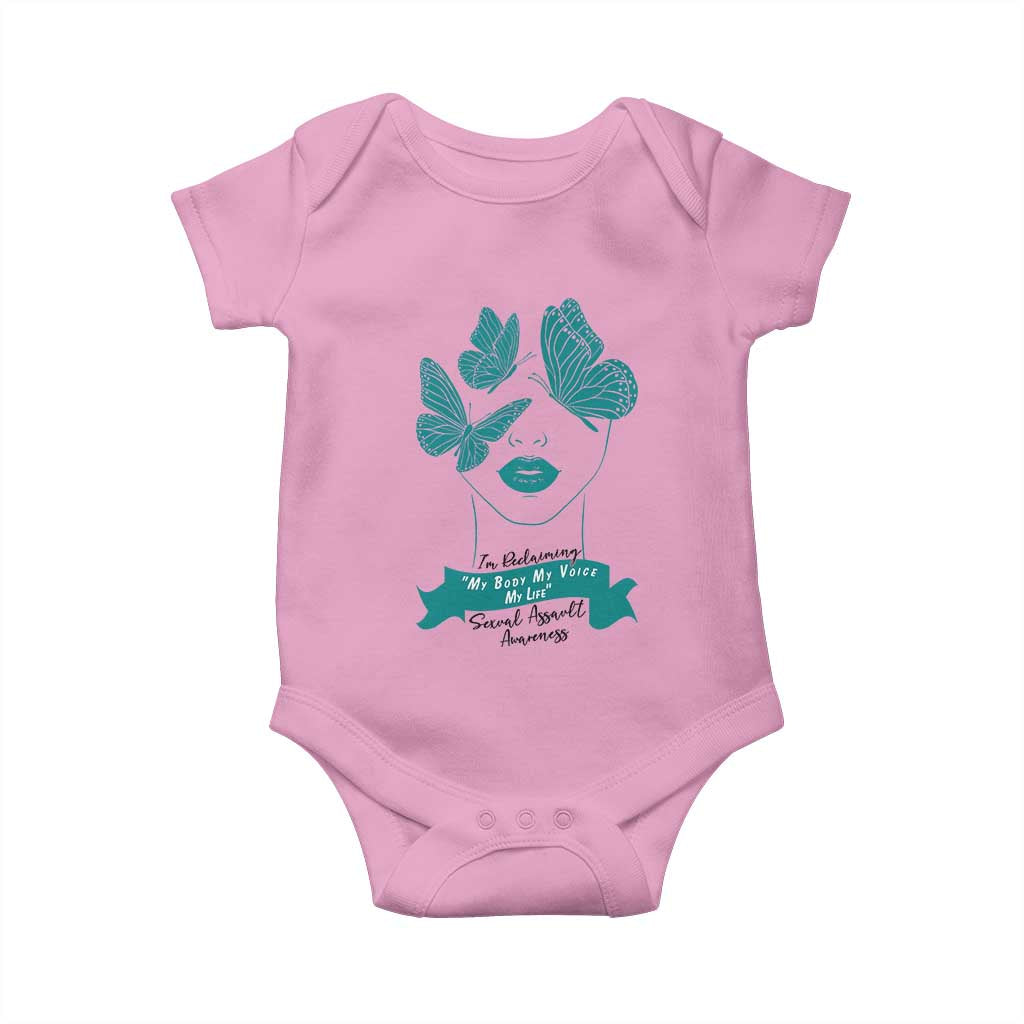 Sexual Assault Prevention Support Baby Onesie I Am Reclaiming My Body My Voice My Life