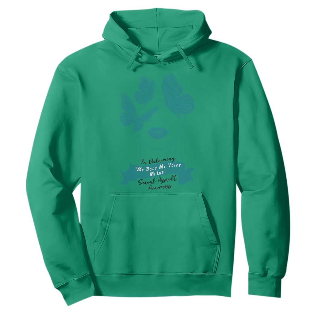Sexual Assault Prevention Support Hoodie I Am Reclaiming My Body My Voice My Life
