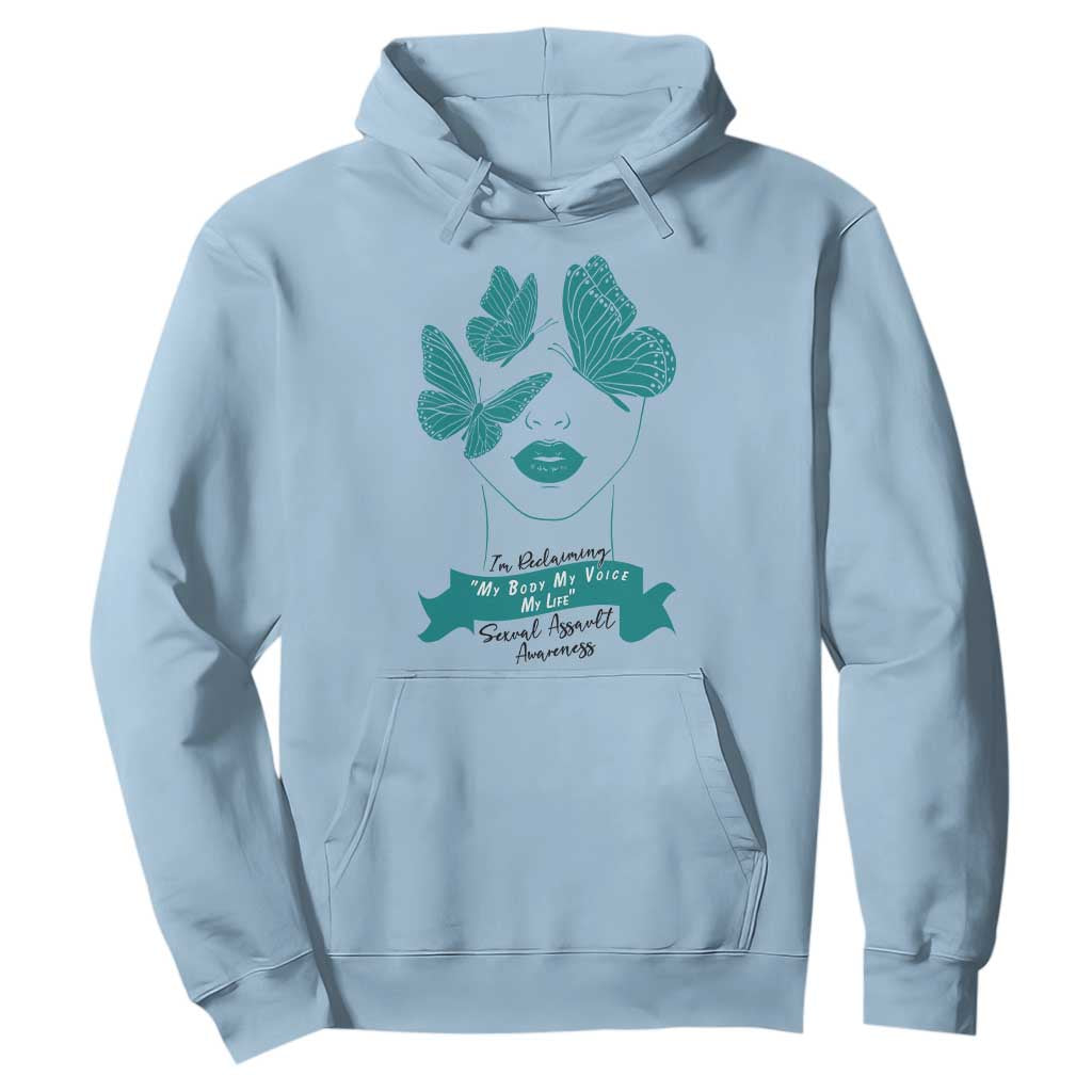 Sexual Assault Prevention Support Hoodie I Am Reclaiming My Body My Voice My Life