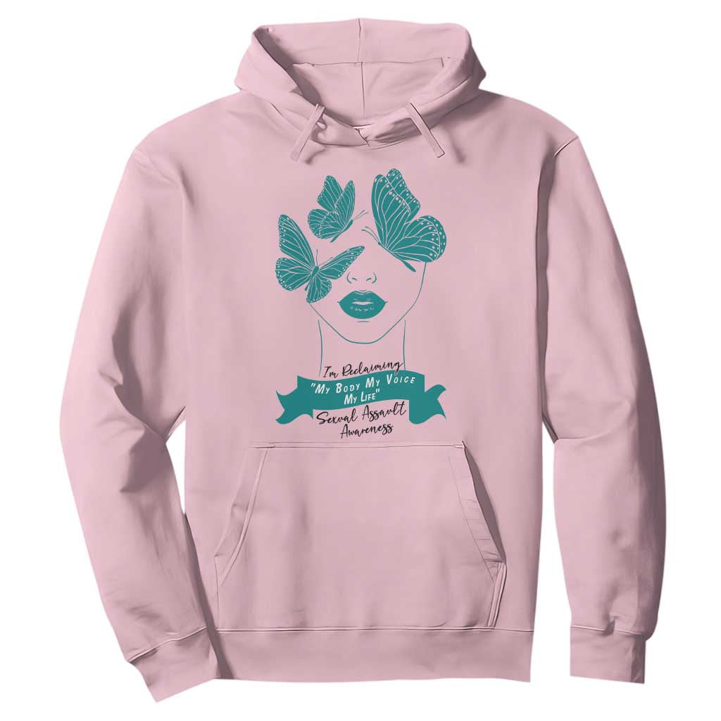 Sexual Assault Prevention Support Hoodie I Am Reclaiming My Body My Voice My Life