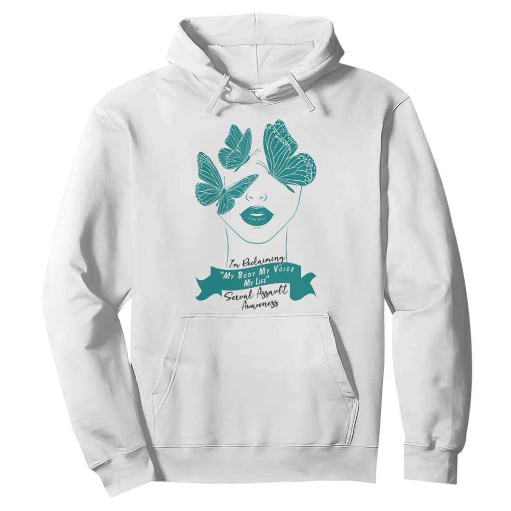 Sexual Assault Prevention Support Hoodie I Am Reclaiming My Body My Voice My Life