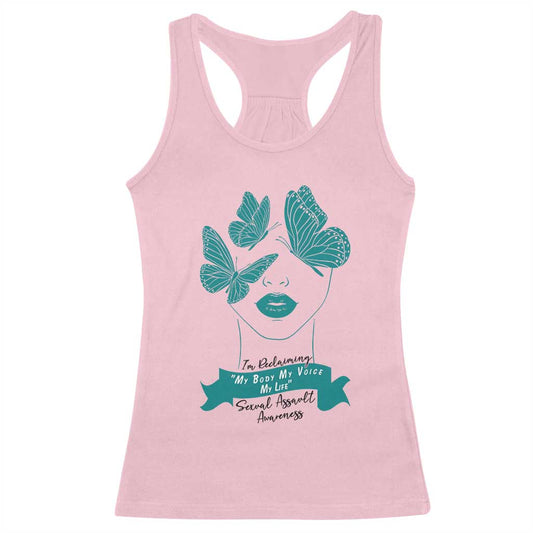 Sexual Assault Prevention Support Racerback Tank Top I Am Reclaiming My Body My Voice My Life