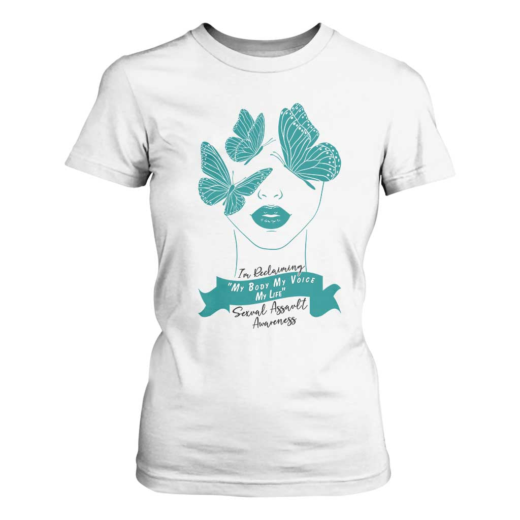 Sexual Assault Prevention Support T Shirt For Women I Am Reclaiming My Body My Voice My Life