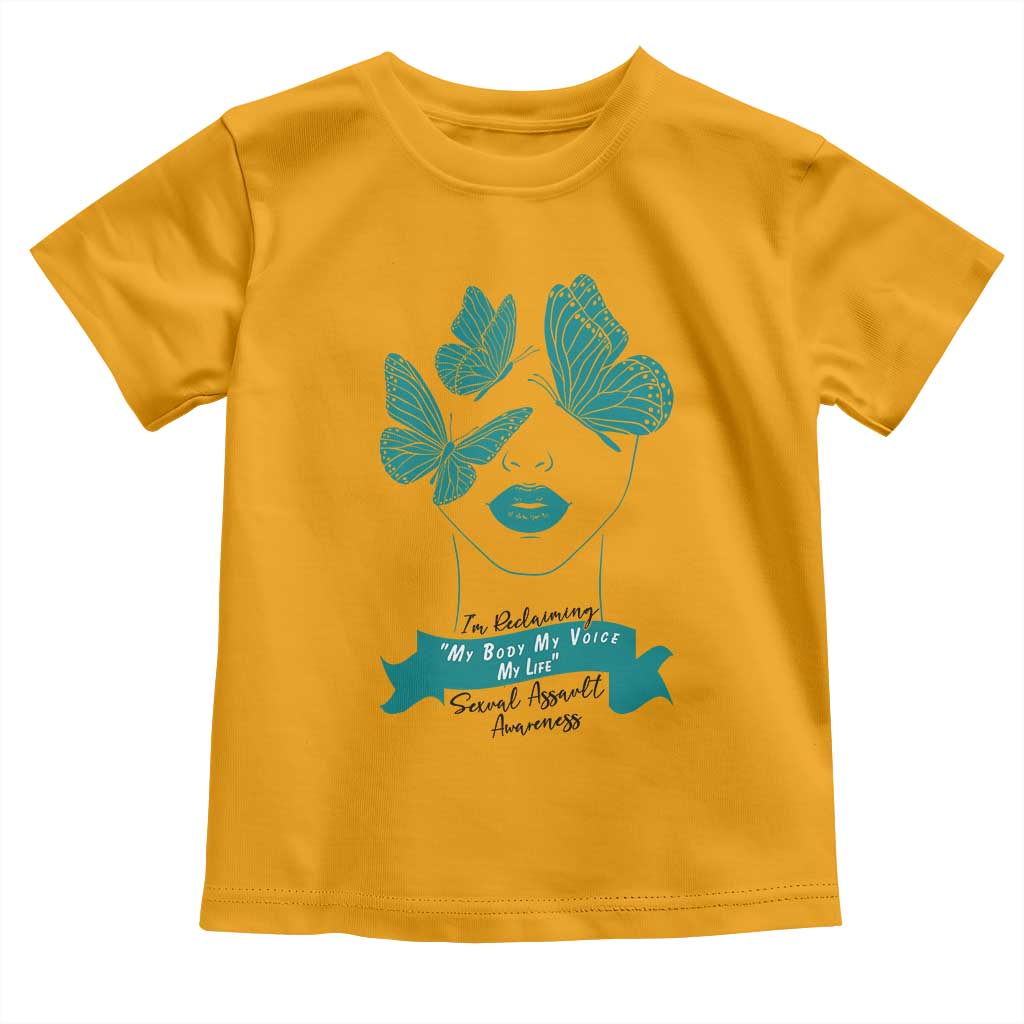 Sexual Assault Prevention Support Toddler T Shirt I Am Reclaiming My Body My Voice My Life