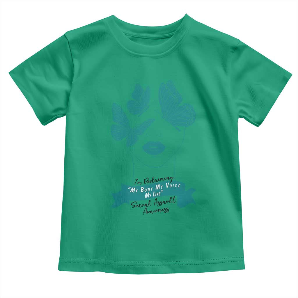 Sexual Assault Prevention Support Toddler T Shirt I Am Reclaiming My Body My Voice My Life