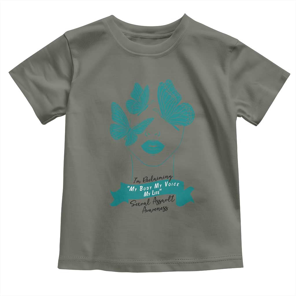 Sexual Assault Prevention Support Toddler T Shirt I Am Reclaiming My Body My Voice My Life
