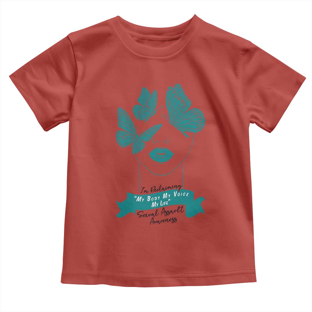 Sexual Assault Prevention Support Toddler T Shirt I Am Reclaiming My Body My Voice My Life