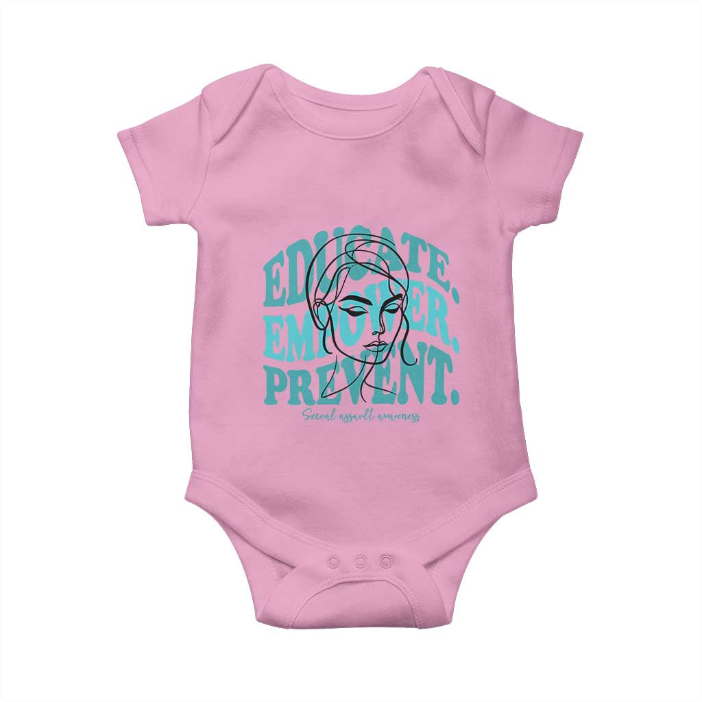 Sexual Assault Prevention Support Baby Onesie Educate Empower Prevent Women's Right