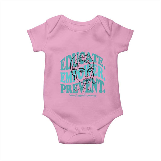 Sexual Assault Prevention Support Baby Onesie Educate Empower Prevent Women's Right