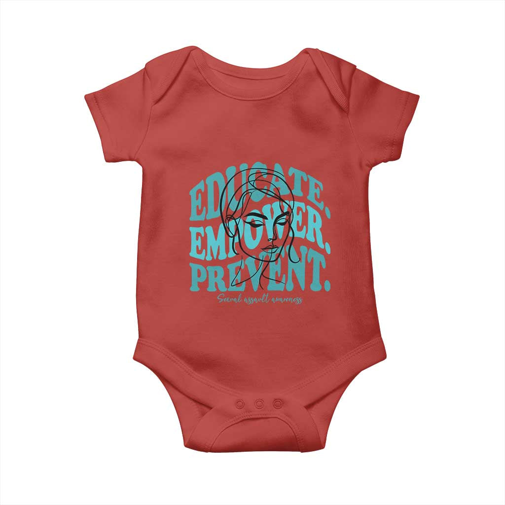 Sexual Assault Prevention Support Baby Onesie Educate Empower Prevent Women's Right