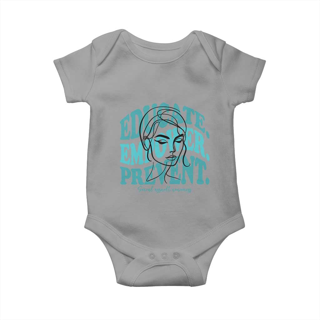 Sexual Assault Prevention Support Baby Onesie Educate Empower Prevent Women's Right