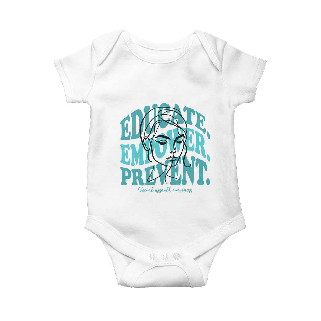 Sexual Assault Prevention Support Baby Onesie Educate Empower Prevent Women's Right