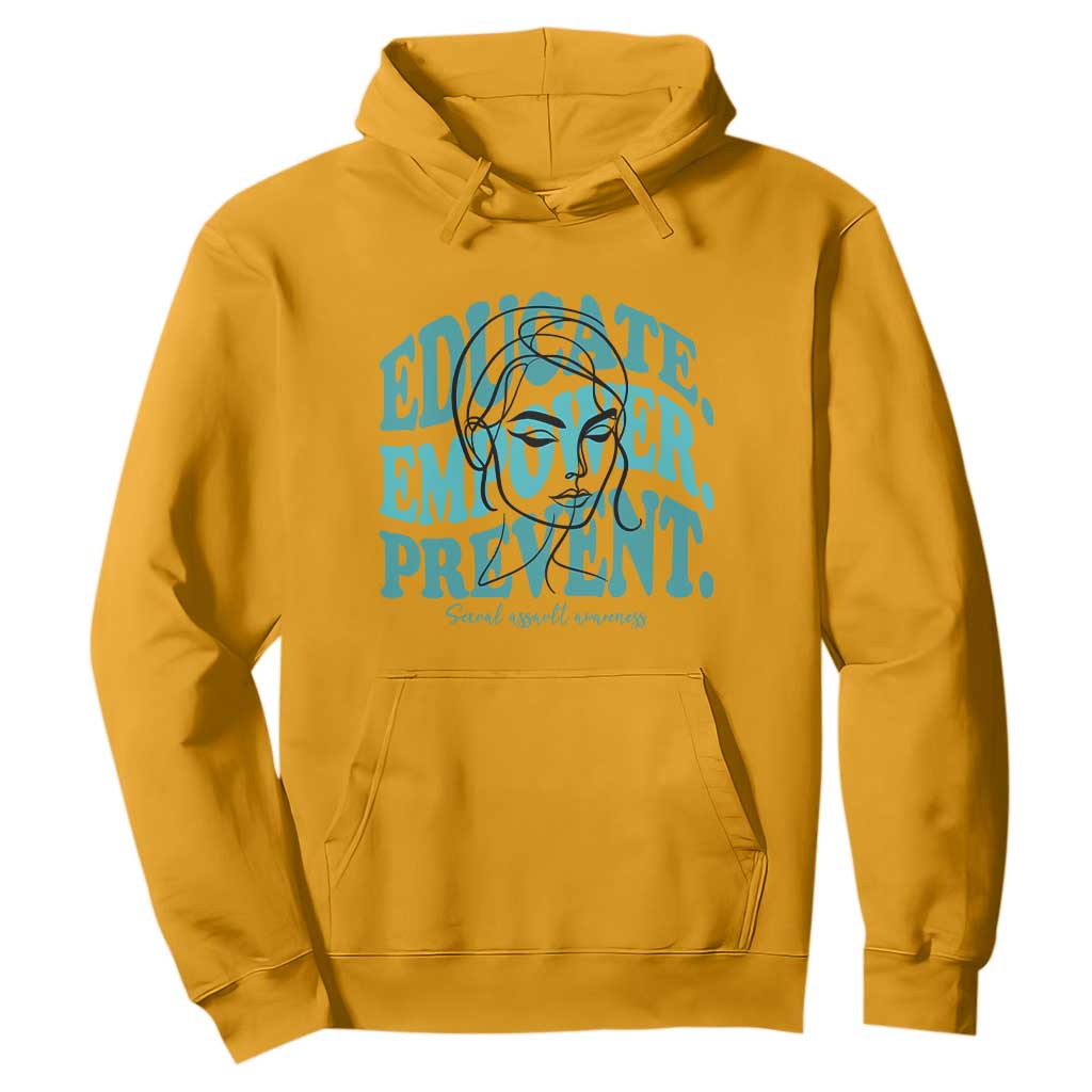 Sexual Assault Prevention Support Hoodie Educate Empower Prevent Women's Right
