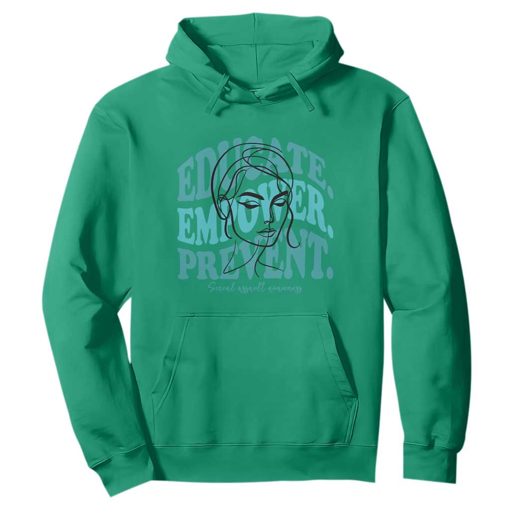 Sexual Assault Prevention Support Hoodie Educate Empower Prevent Women's Right