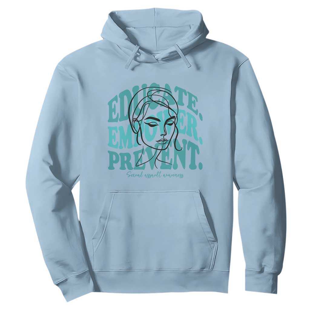 Sexual Assault Prevention Support Hoodie Educate Empower Prevent Women's Right