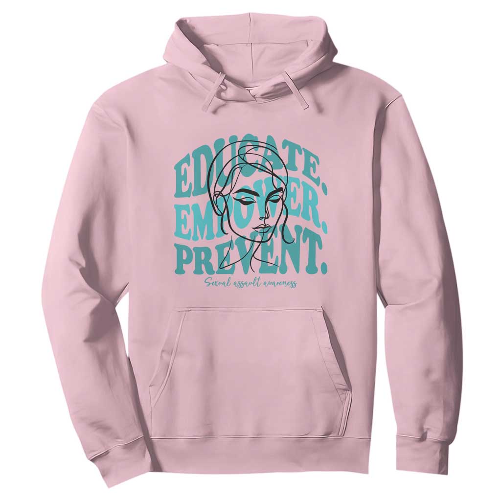 Sexual Assault Prevention Support Hoodie Educate Empower Prevent Women's Right