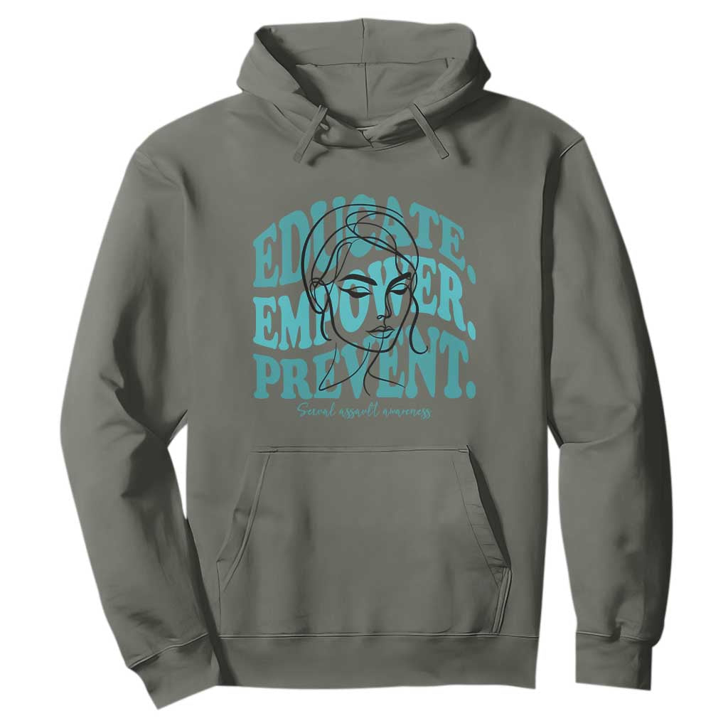 Sexual Assault Prevention Support Hoodie Educate Empower Prevent Women's Right