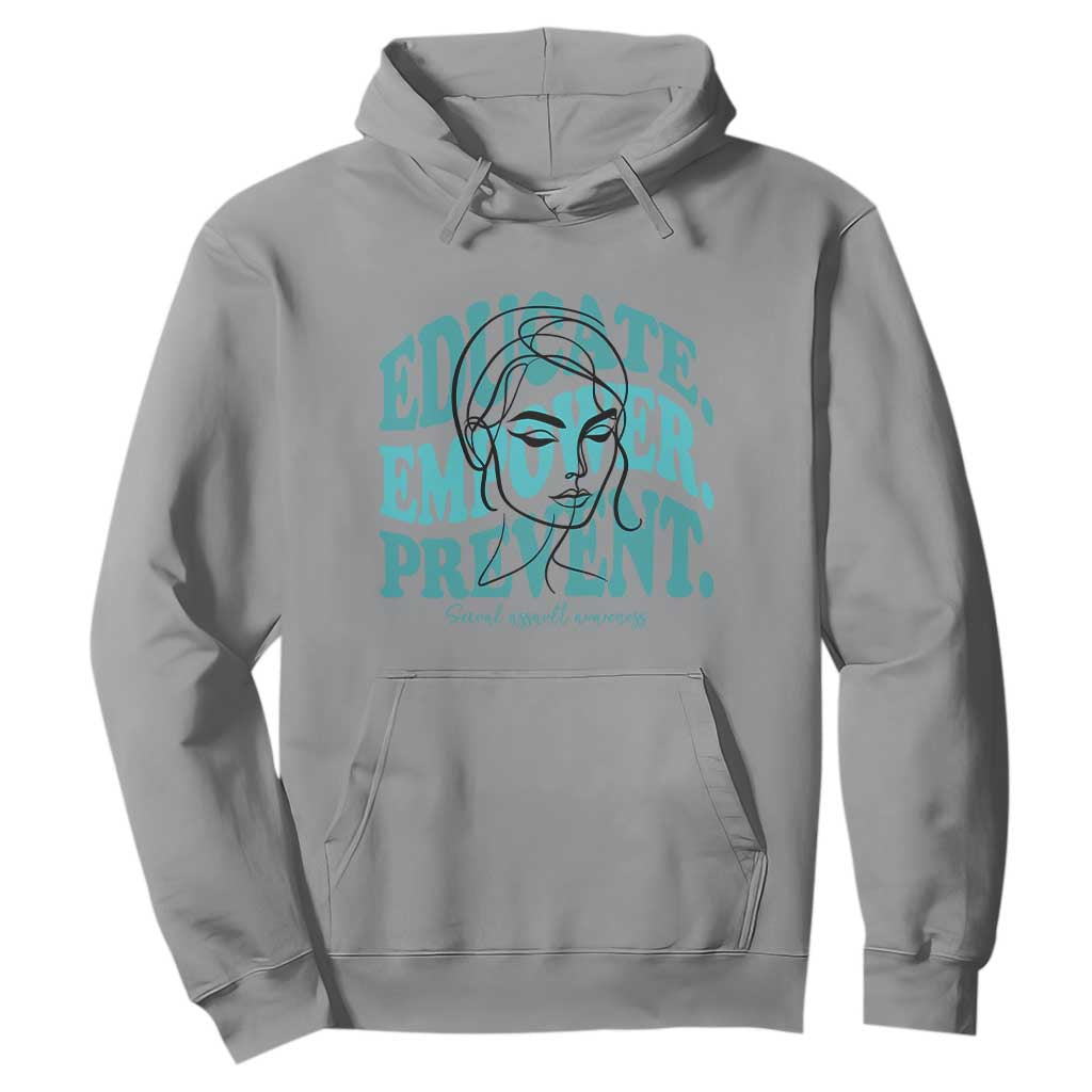 Sexual Assault Prevention Support Hoodie Educate Empower Prevent Women's Right