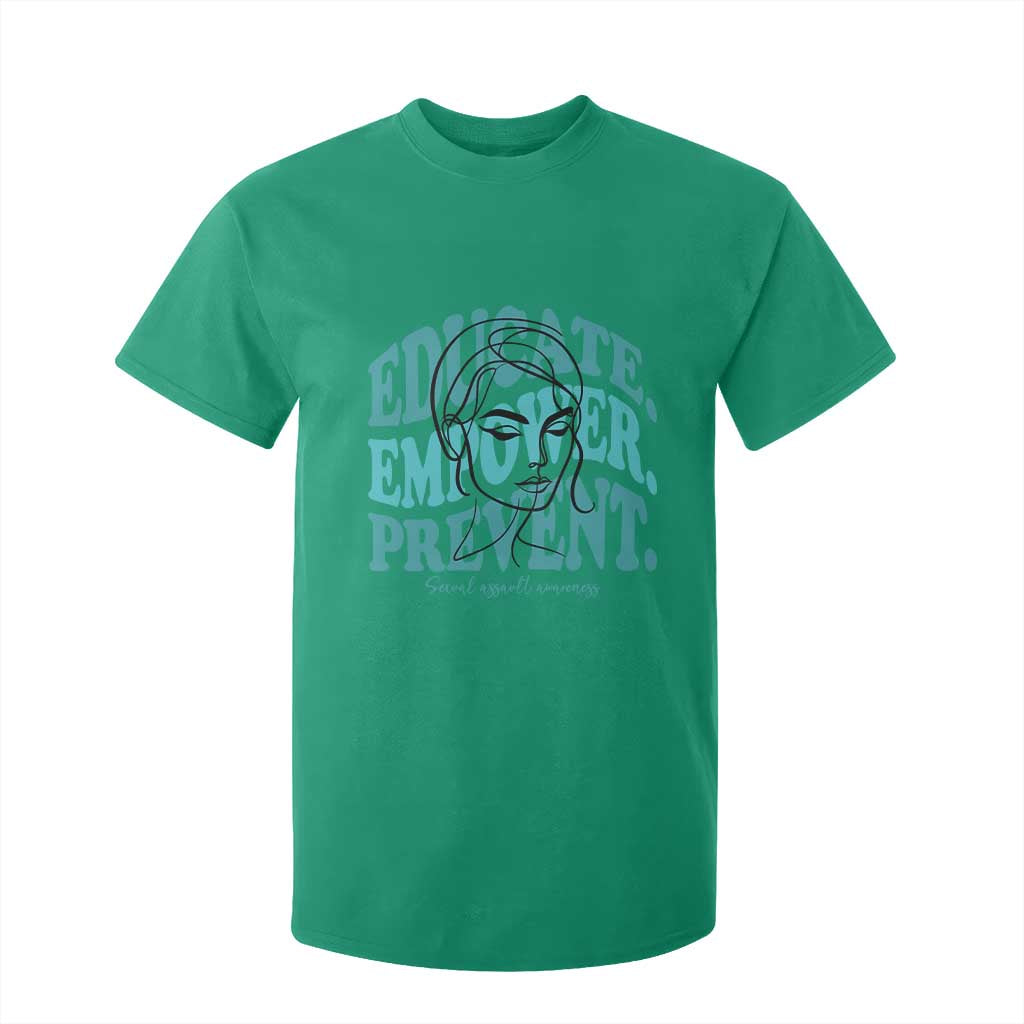 Sexual Assault Prevention Support T Shirt For Kid Educate Empower Prevent Women's Right