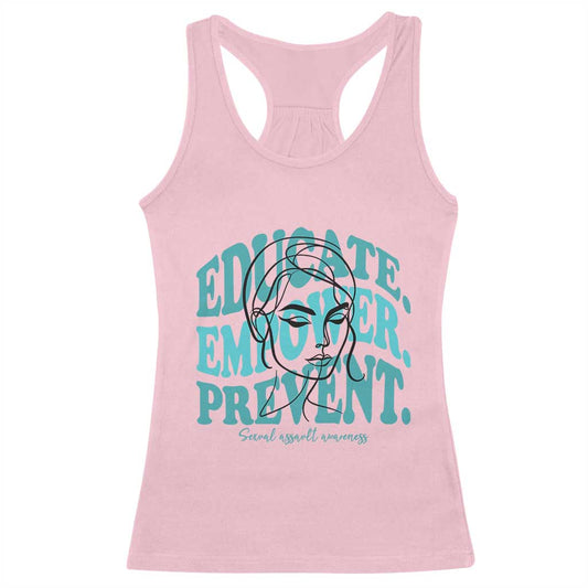 Sexual Assault Prevention Support Racerback Tank Top Educate Empower Prevent Women's Right