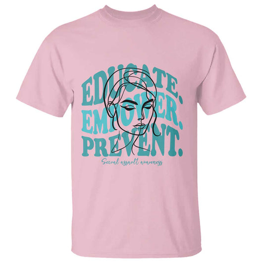 Sexual Assault Prevention Support T Shirt Educate Empower Prevent Women's Right