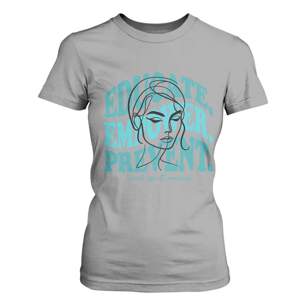 Sexual Assault Prevention Support T Shirt For Women Educate Empower Prevent Women's Right