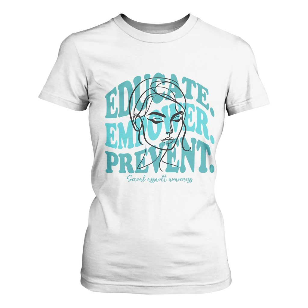 Sexual Assault Prevention Support T Shirt For Women Educate Empower Prevent Women's Right