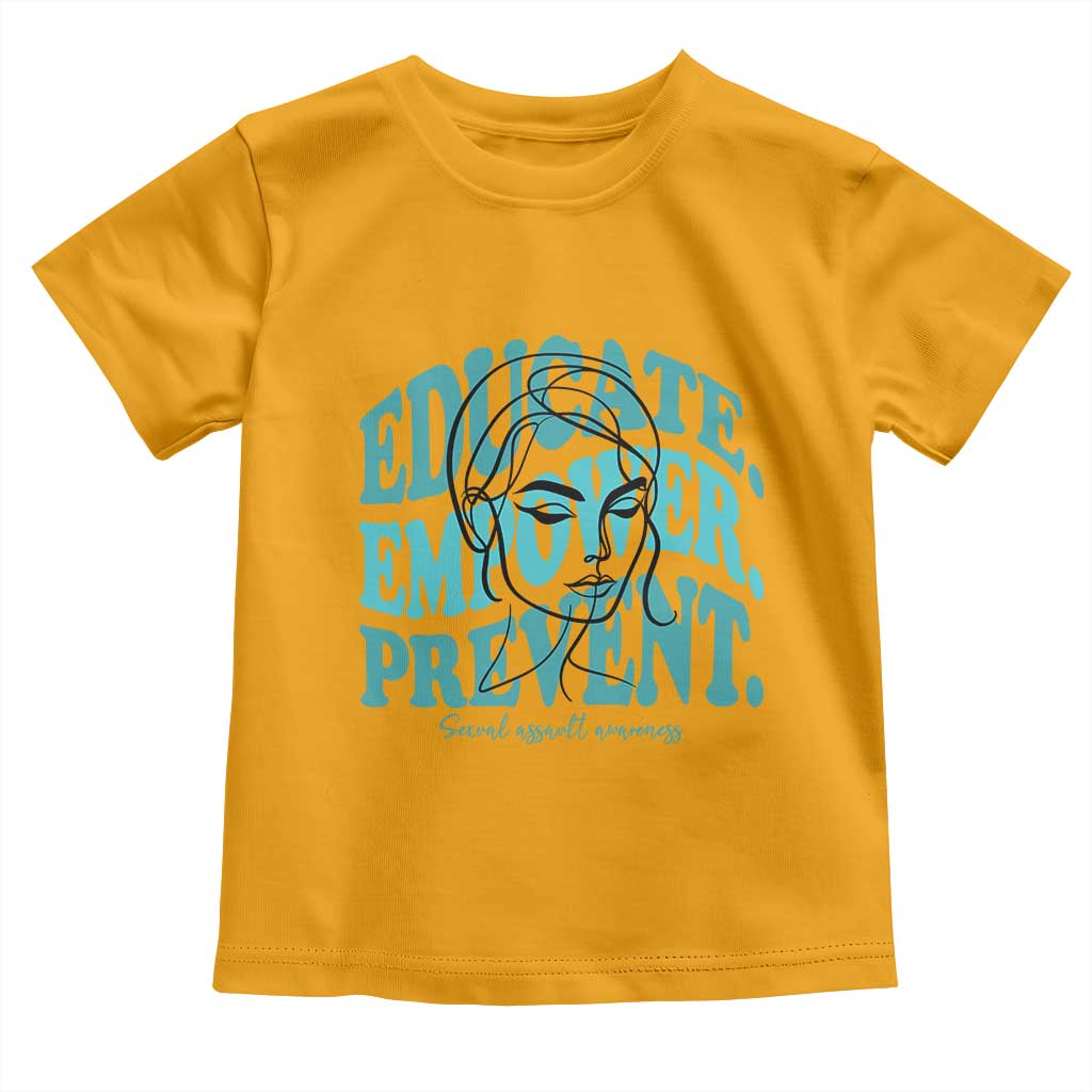 Sexual Assault Prevention Support Toddler T Shirt Educate Empower Prevent Women's Right